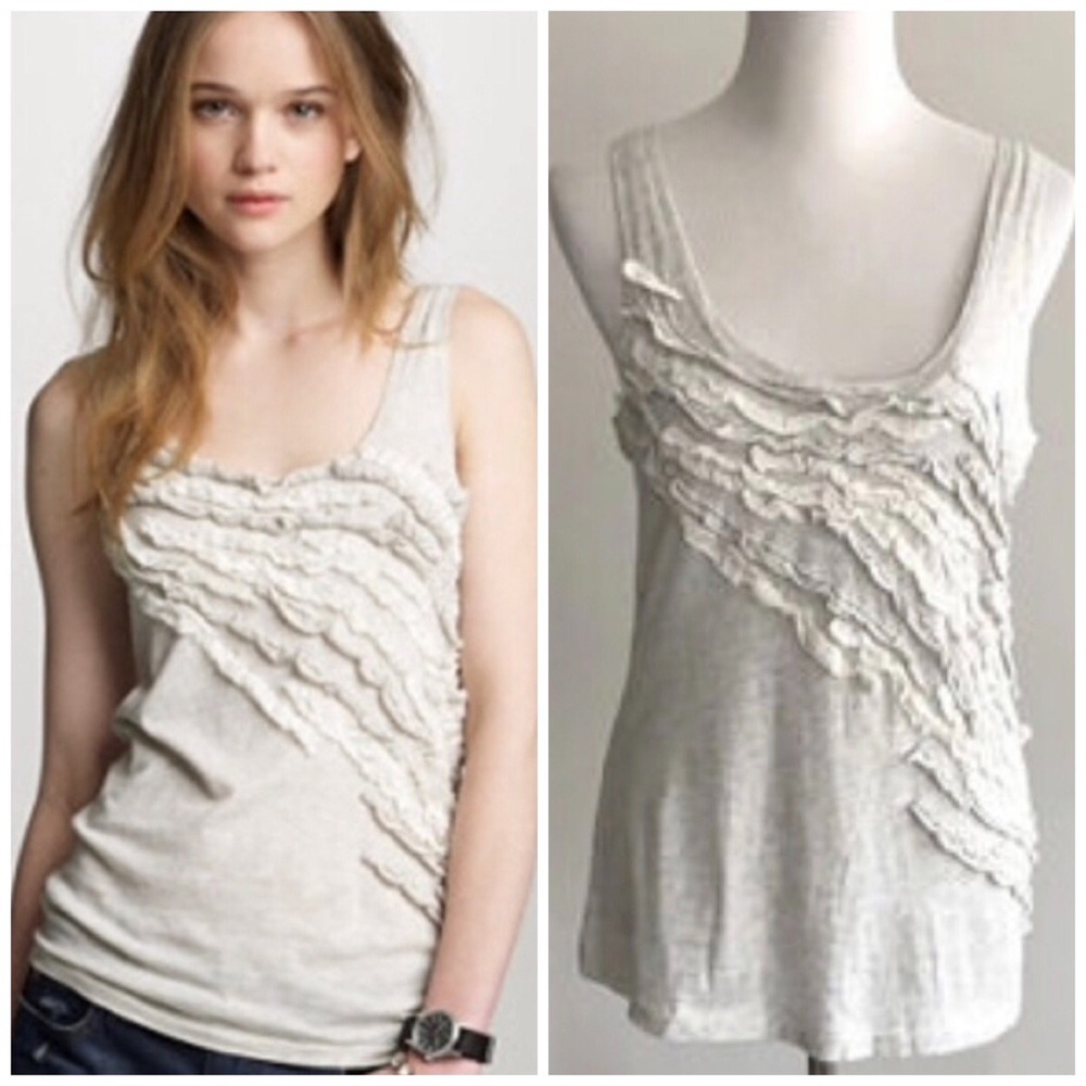 🆕 J. CREW Tissue Ruffle Tank Top S